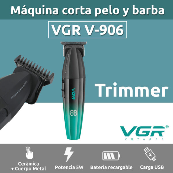Máquina Patillera Profesional VGR V-906 Magnetico 9000 RPM - Image 2