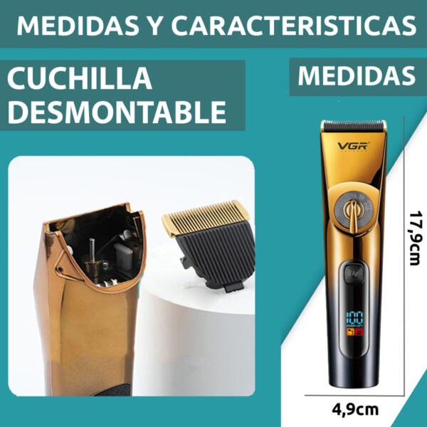 Máquina de Corte Profesional VGR V-663 Cerámica Usb IPX6 - Image 7