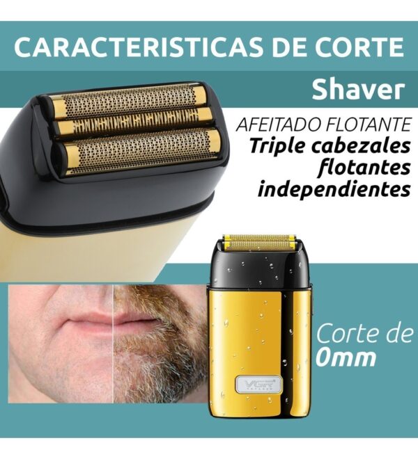 Afeitadora Eléctrica Shaver VGR V-356 Usb Triple Hoja IPX5 - Image 5