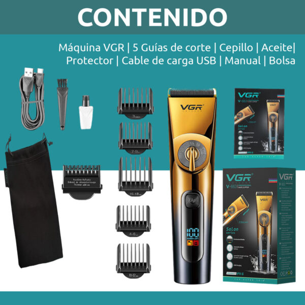 Máquina de Corte Profesional VGR V-663 Cerámica Usb IPX6 - Image 8