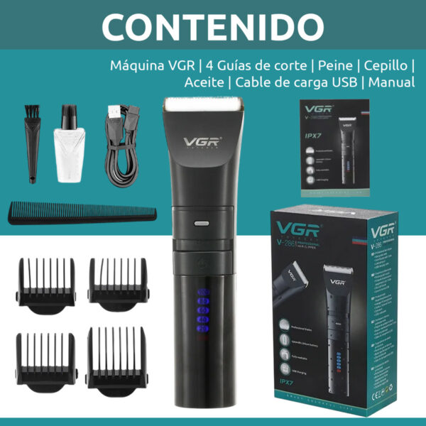 Cortadora Pelo Profesional Vgr V-286 Cerámica Íntima Ipx7 - Image 8