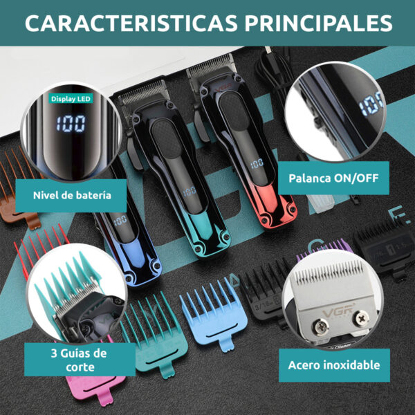 Máquina Cortar Pelo clipper Profesional VGR V-013 recargable - Image 4