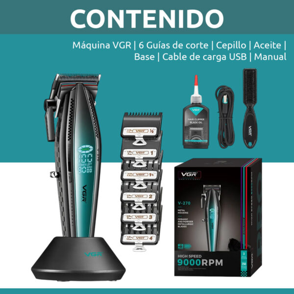 Máquina De Cortar Pelo Pro Vgr V-270 Metal 9000rpm Motor Dc - Image 8