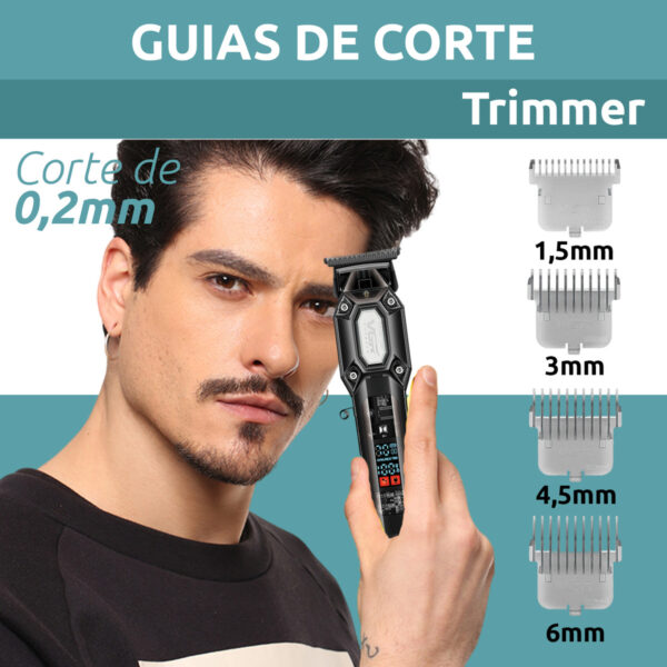 Combo Vgr Maquina Corte Pelo V-600 + Trimmer V-900 7000rpm - Image 6