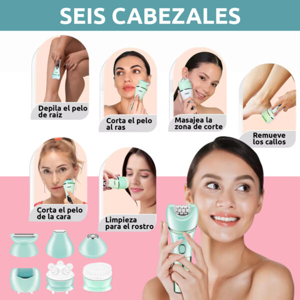 Depiladora Eléctrica Mujer Facial 7en1 Vgr V-756 Ipx7 Turbo - Image 5
