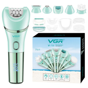 Depiladora Eléctrica Mujer Facial 7en1 Vgr V-756 Ipx7 Turbo