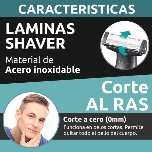 Afeitadora Eléctrica Hombre Trimmer Corporal VGR V-360 IPX6 - Image 6