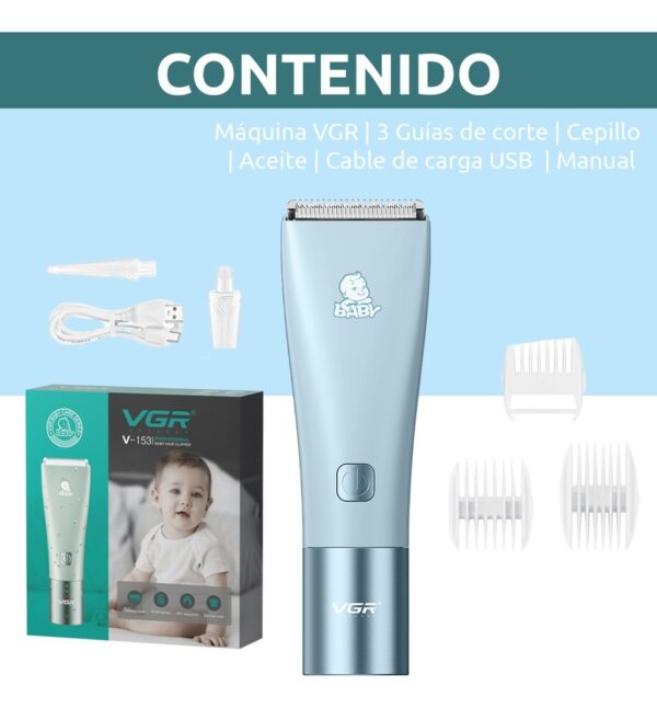 Máquina Cortar Pelo Bebés VGR V-153 Cerámica Silenciosa IPX7 - Image 8