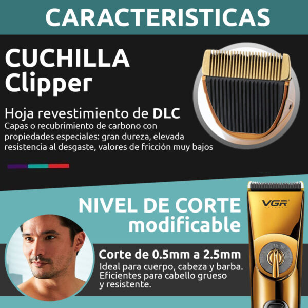Máquina de Corte Profesional VGR V-663 Cerámica Usb IPX6 - Image 6