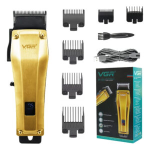 Máquina de Cortar Pelo VGR V-668 Metal Profesional Usb Dorado