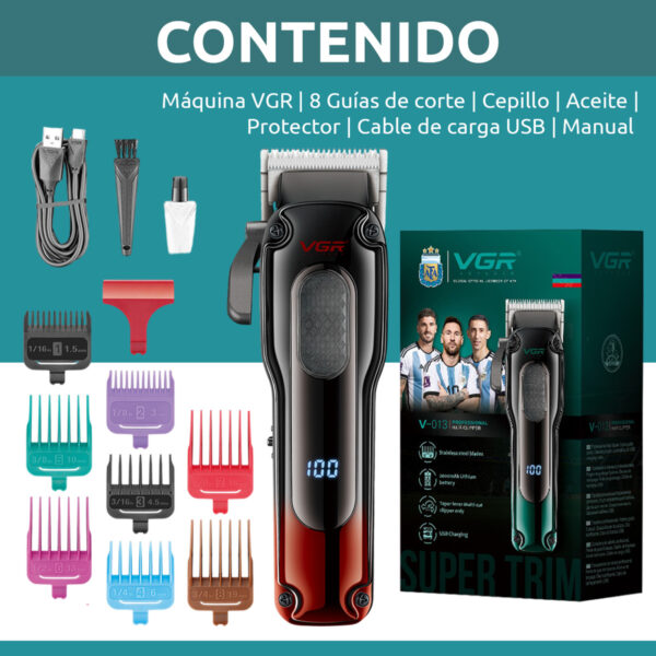 Máquina Cortar Pelo clipper Profesional VGR V-013 recargable - Image 8