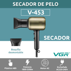 Secador de pelo profesional vgr v-453 2200W 3 temperaturas