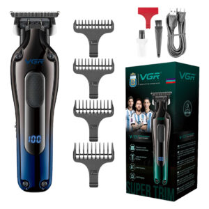 Máquina Corta Pelo Trimmer acero titanio VGR V-998 Usb AFA