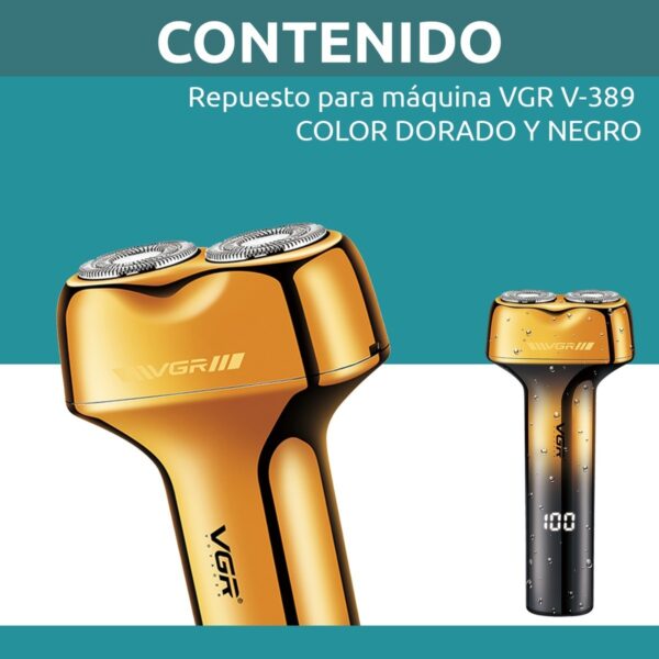 Repuesto Afeitadora Eléctrica VGR V-389 Inalámbrica Usb IPX7 - Image 8