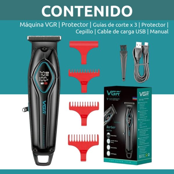 Máquina Trimmer Corta Pelo VGR V-945 Usb Cerámica 7000rpm - Image 8