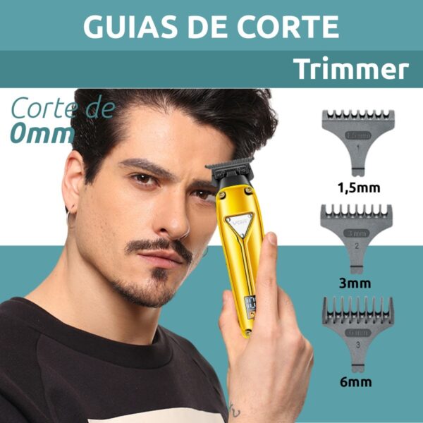 Máquina Trimmer Profesional Barbería VGR V-912 Metal Usb - Image 5