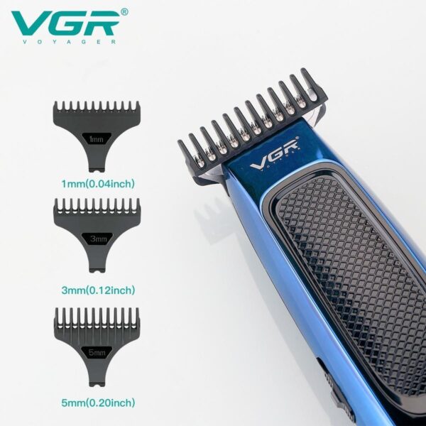 Maquina Corta Pelo Trimmer VGR V-255 Recargable Impermeable Display - Negro - Image 7
