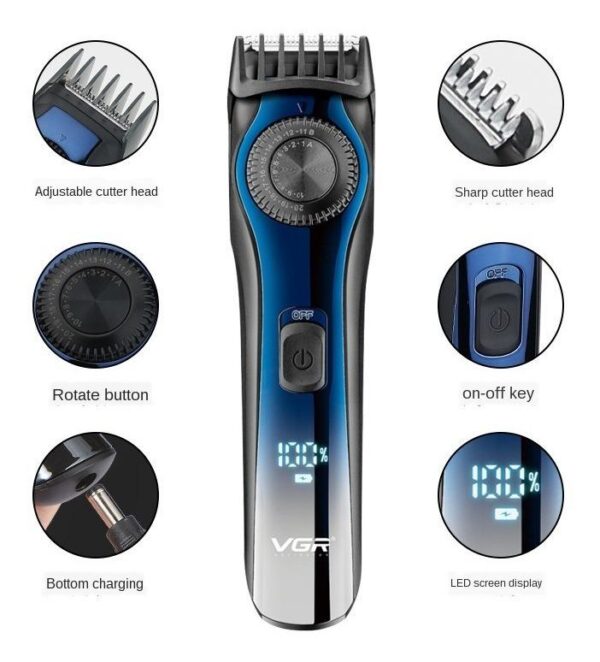 Maquina Corta Pelo Afeitadora Barba Recargable Trimmer VGR V-080 Usb - Image 3