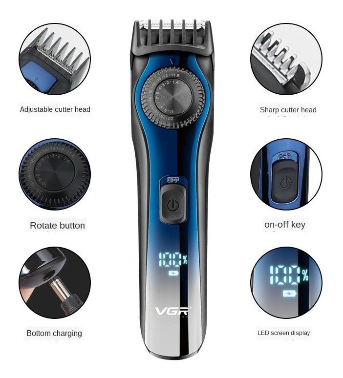 Maquina Corta Pelo Afeitadora Barba Recargable Trimmer VGR V-080 Usb - Image 3