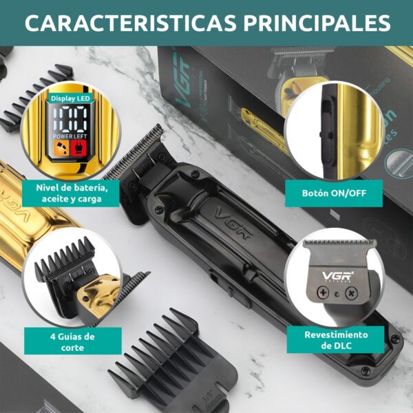 Máquina Trimmer Profesional VGR V-904 Metal Motor Brushless - Image 4