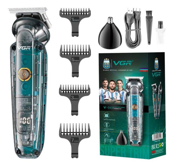 Máquina Patillera Pelo Nariz 2en1 VGR V-949 Argentina IPX6