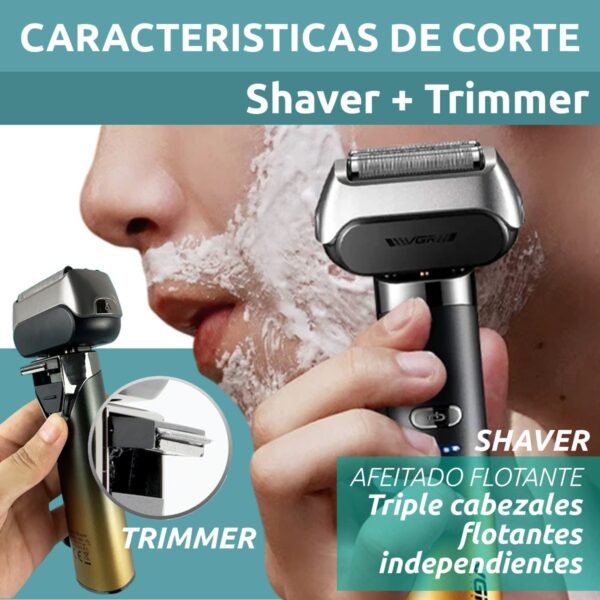 Repuesto Afeitadora Eléctrica 2en1 Trimmer Vgr V-358 Hojas - Image 5