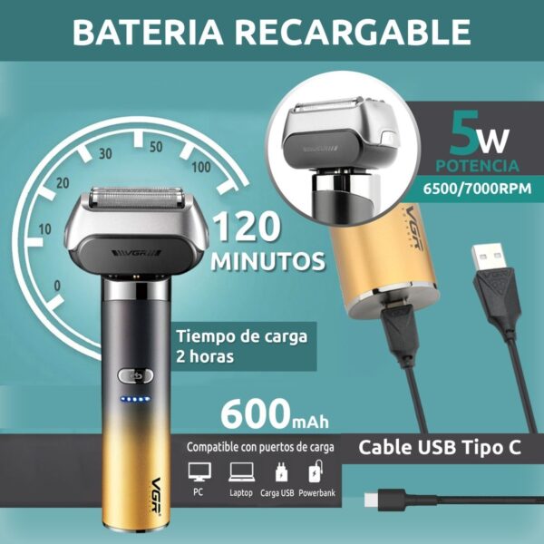 Repuesto Afeitadora Eléctrica 2en1 Trimmer Vgr V-358 Hojas - Image 3