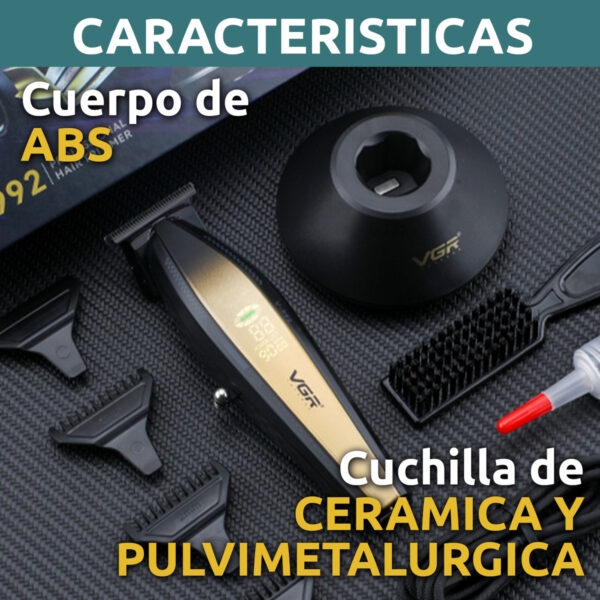Máquina Patillera Pro Vgr V-992 Metal 9000rpm Motor Dc Turbo - Image 8