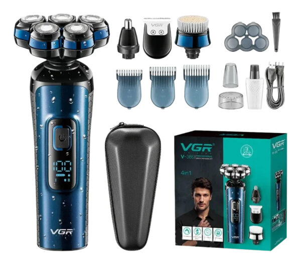 Máquina Cortar Pelo Barba Nariz VGR V-386 Grooming 4en1 IPX5