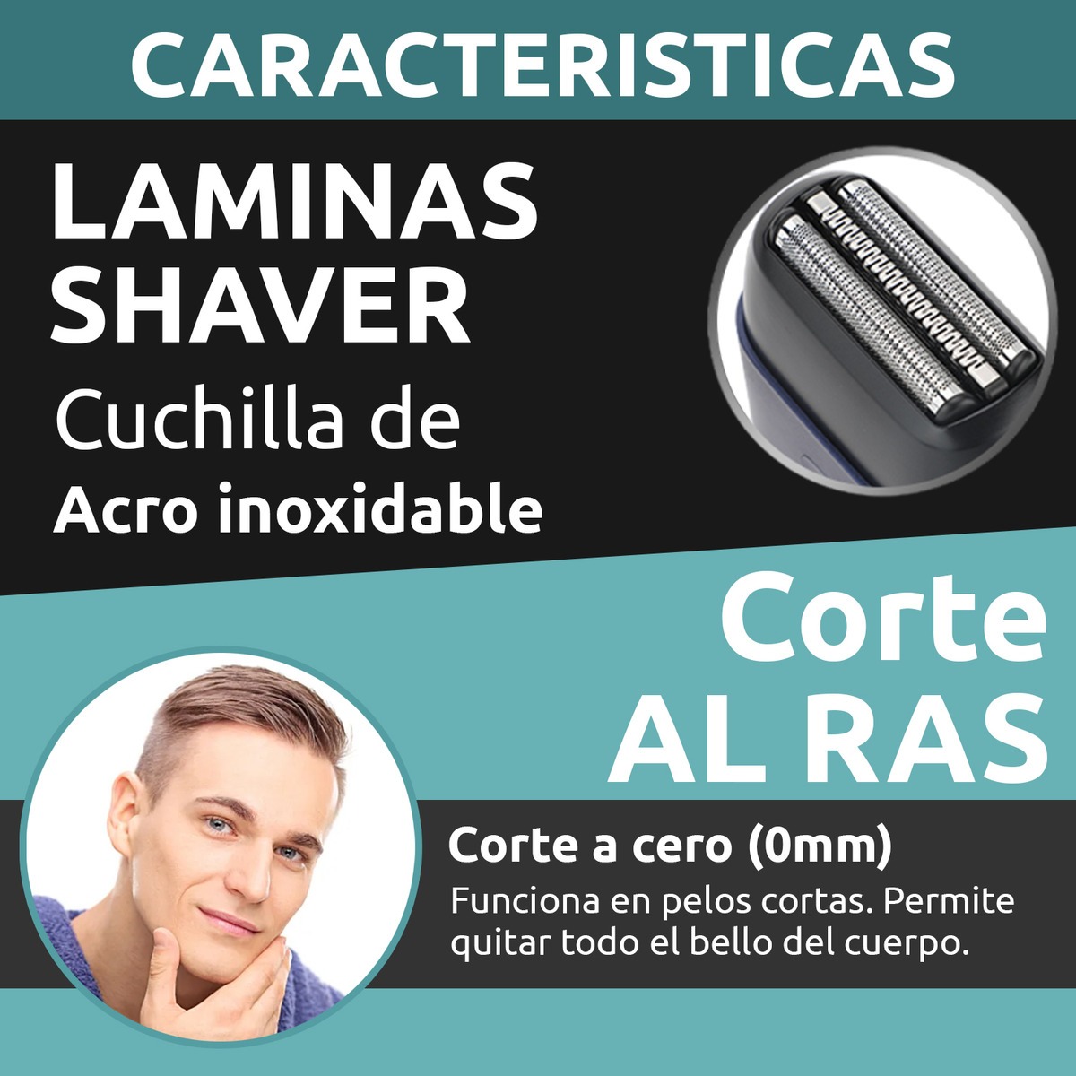 Afeitadora Eléctrica VGR V-340 Portatil Usb Triple Hoja IPX7 - Image 6