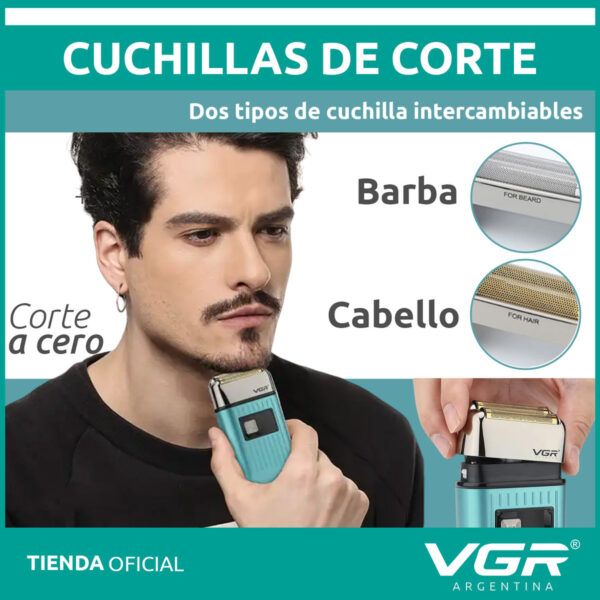 Repuesto Cuchilla Afeitadora Eléctrica VGR V-357 Patillera - Dorado VGR - Image 5