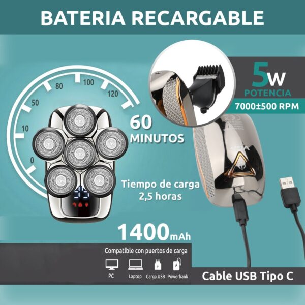 Repuesto Máquina Cortar Pelo Barba Vgr V-394 Grooming 7en1 - Image 3