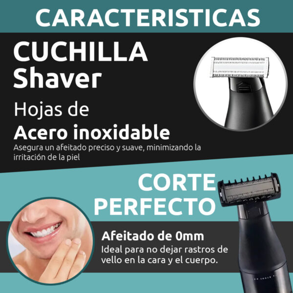 Afeitadora Electrica Shaver Rasuradora Vgr V-339 Usb Ipx7 - Image 6