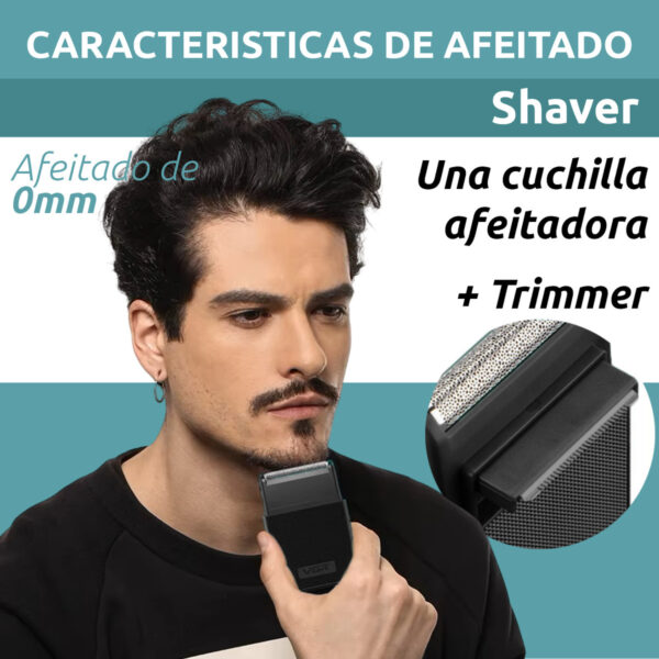 Afeitadora Eléctrica Hombre Portatil 2en1 Trimmer VGR V-376 - Image 5
