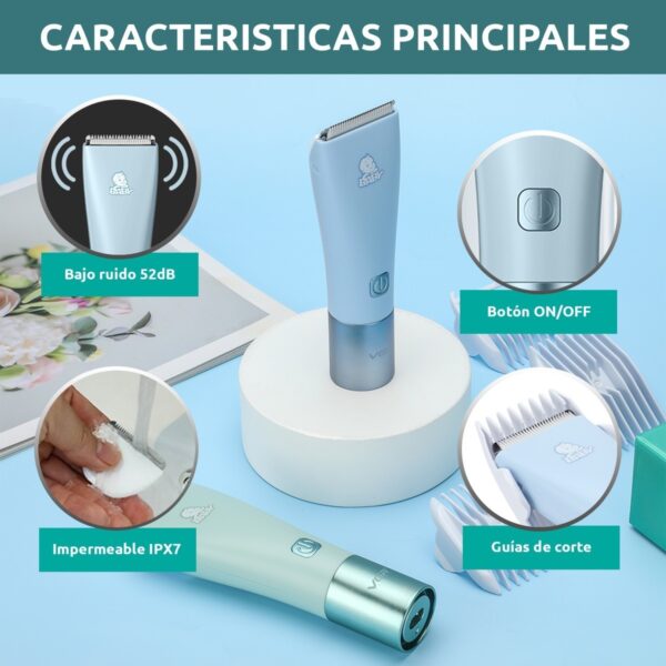 Máquina Cortar Pelo Bebés VGR V-153 Cerámica Silenciosa IPX7 - Image 4