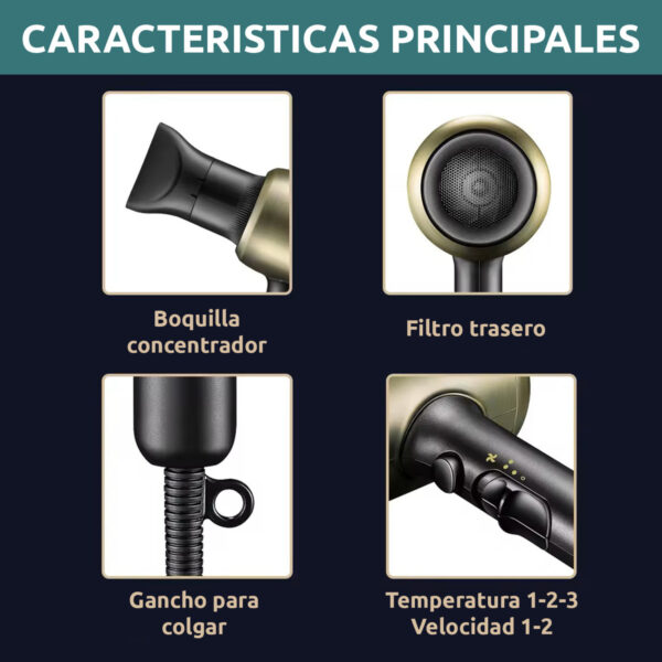 Secador de pelo profesional vgr v-453 2200W 3 temperaturas - Image 4