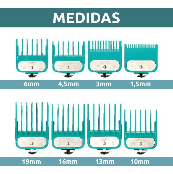 Set Peines De Alza Premium Guia Vgr X8 1,5 A 19mm Magnéticos - Image 3