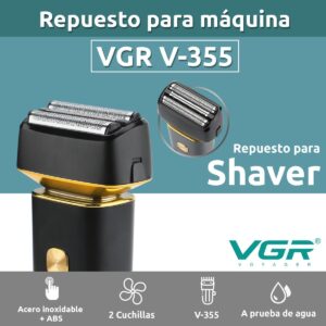 Repuesto Afeitadora Eléctrica 2en1 Trimmer Vgr V-355 Usb