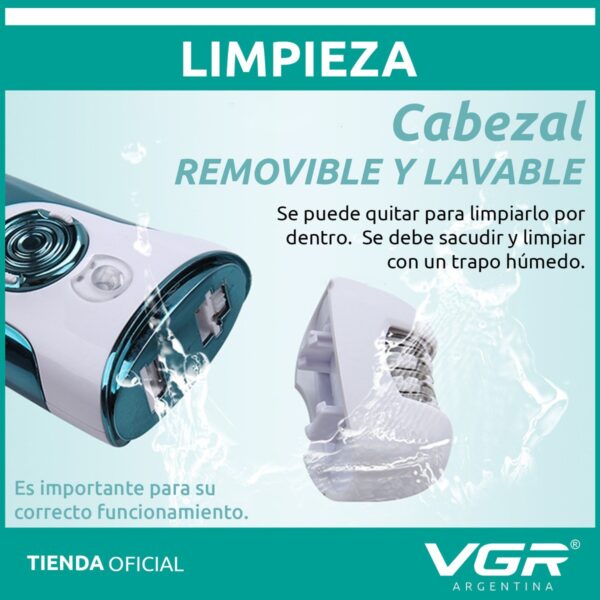 Repuesto Depiladora Eléctrica Mujer Vgr V-700 Cuerpo 4en1 - Image 6