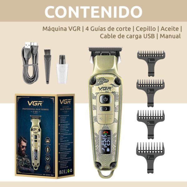 Máquina Patillera Trimmer VGR V-901 Metal Regula Velocidad - Image 8