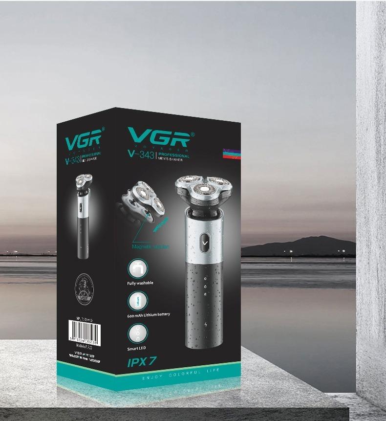 Afeitadora Eléctrica Shaver VGR V-343 Recargable Impermeable IPX7 - Image 9