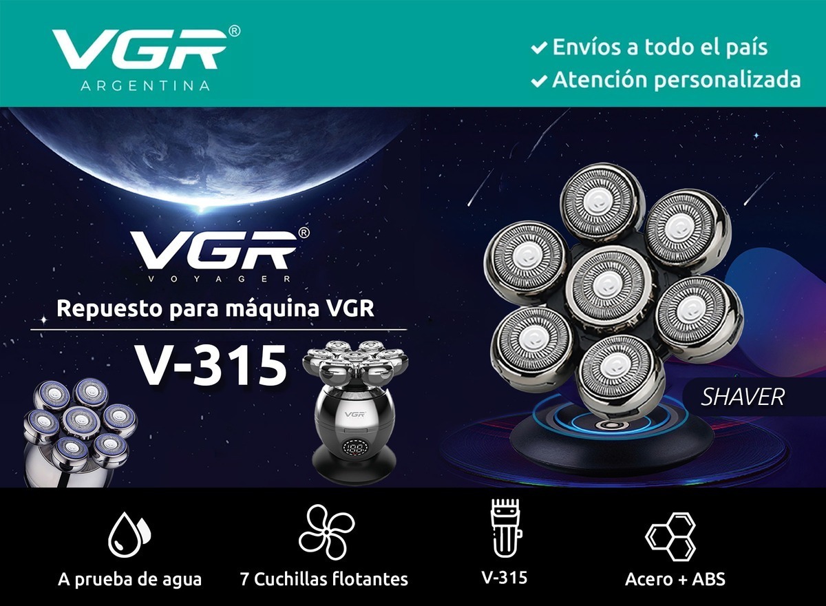 Repuesto Kit 5en1 Cortadora Pelo Shaver Nariz Vgr V-315 - Image 2