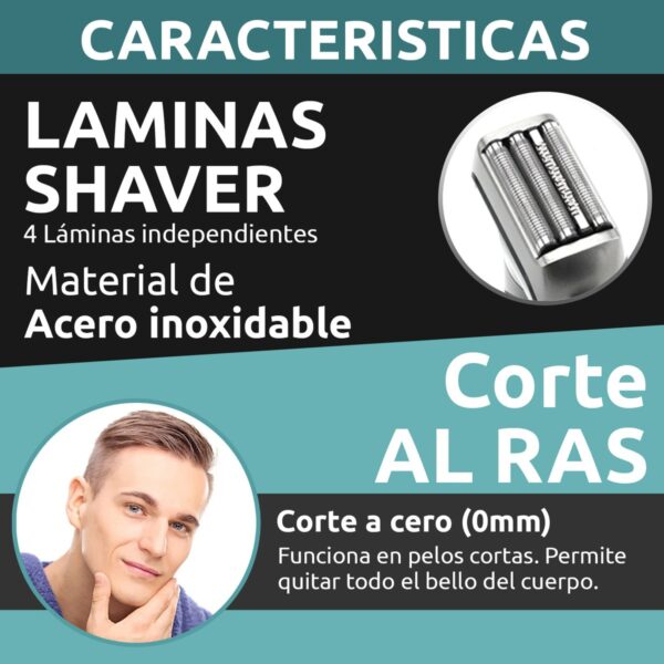 Repuesto Afeitadora Eléctrica 2en1 Trimmer Vgr V-358 Hojas - Image 6