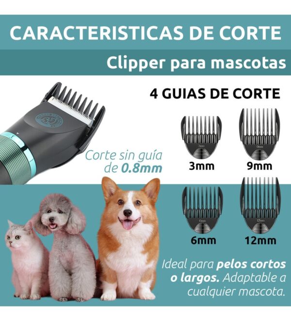 Máquina Cortar Pelo Perros Mascotas Pro VGR V-209 Usb IPX7 - Image 5