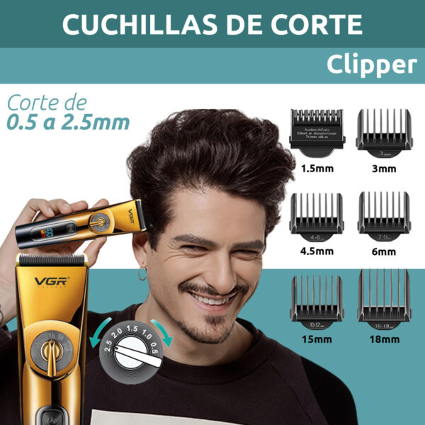 Máquina de Corte Profesional VGR V-663 Cerámica Usb IPX6 - Image 5