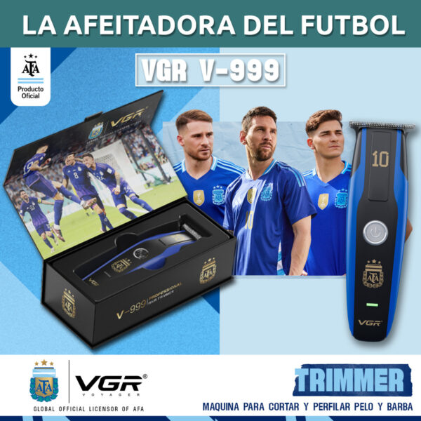 Máquina Trimmer usb VGR V-999 Afa Argentina azul Oficial - Image 3