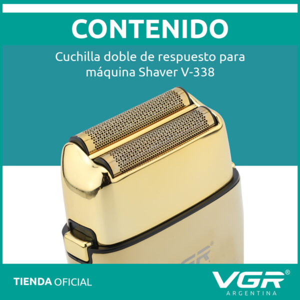 Repuesto Cuchilla Afeitadora Eléctrica Hombre VGR V-338 Dorado - Image 8