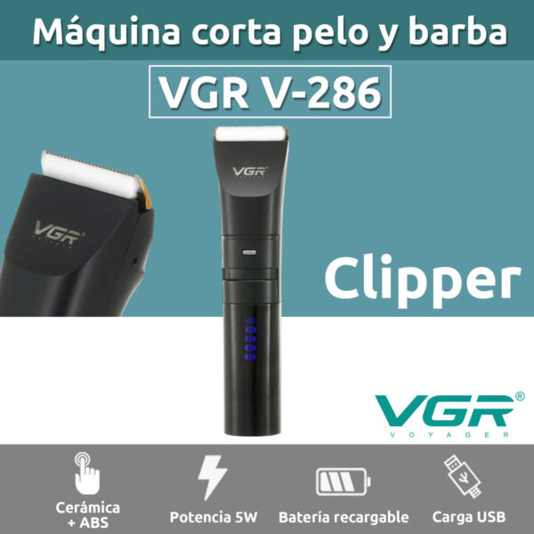 Cortadora Pelo Profesional Vgr V-286 Cerámica Íntima Ipx7 - Image 2