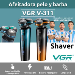 Afeitadora Eléctrica Hombre shaver VGR V-311 AFA recargable