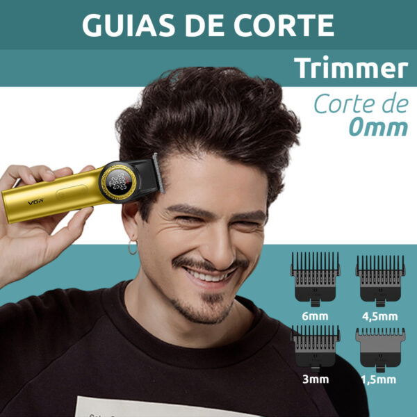 Combo Vgr Profesional Clipper V-001 Motor Bldc Trimmer V-977 - Image 6